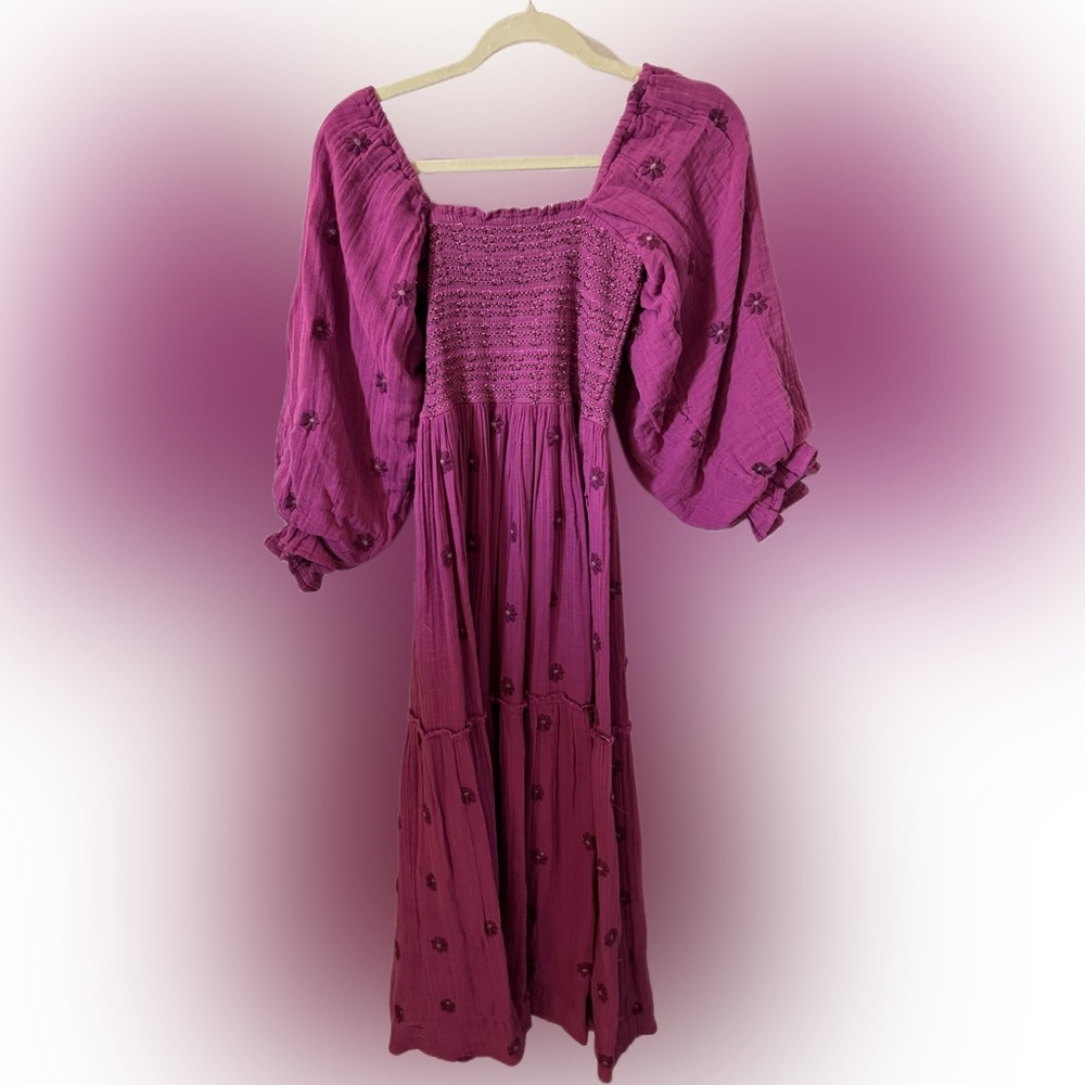 Free People Pink Textured Knit Top